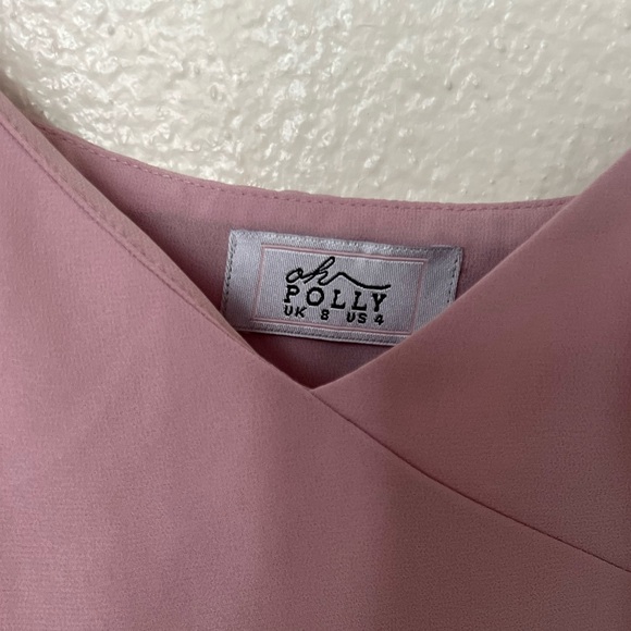 Oh Polly pink fairy Adelina asymmetrical mini dress - Picture 5 of 5